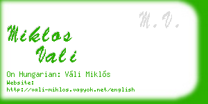 miklos vali business card