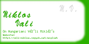 miklos vali business card